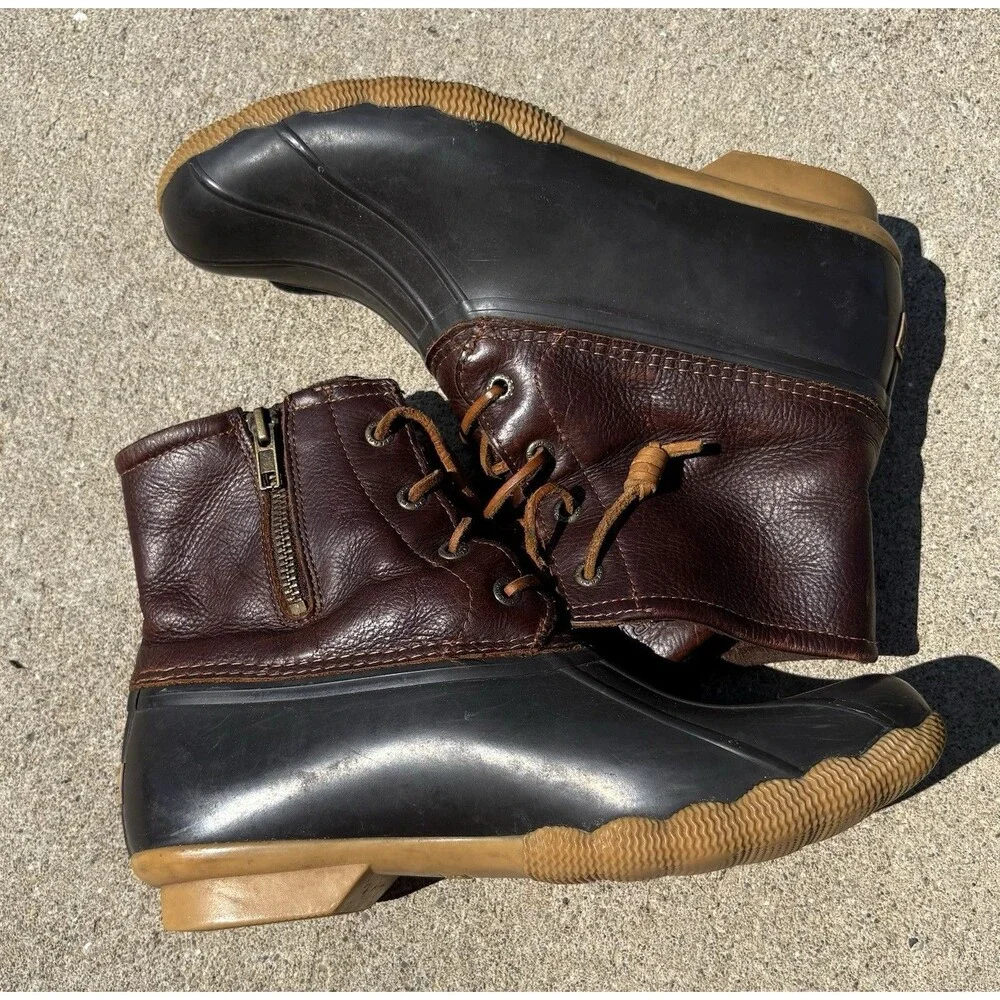 Sperry Top Sider Boots Women’s Sz 9 Brown Duck Waterproof Snow Rain STS91176